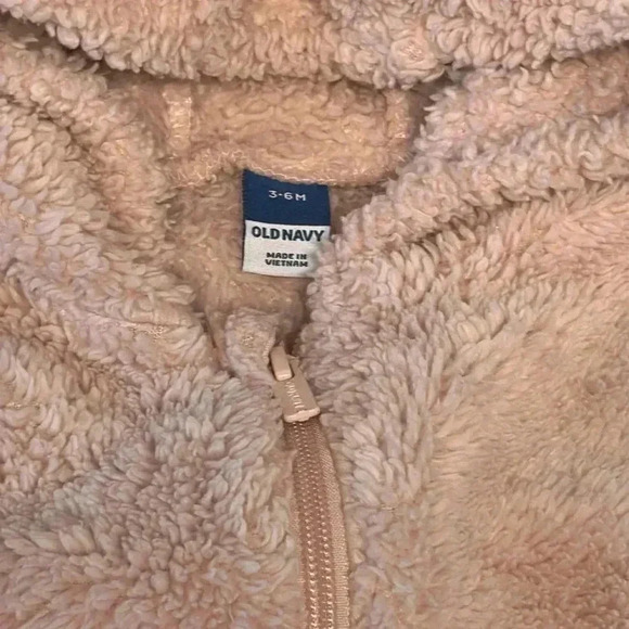 Old Navy - Pink Sherpa footed bunting bag. Size 3-6 months - Picture 2 of 3